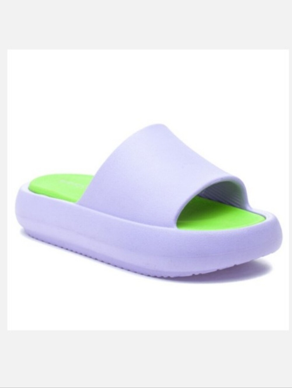 NWT J Slides SQUISHY EVA Lilac & Green Size 6